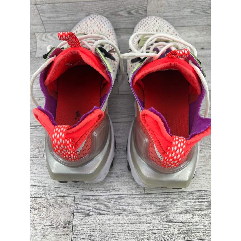 Nike React Vision CD4373-102 Running Shoes Sneakers White Multi Neon US‎ 10 Mens - Picture 10 of 12